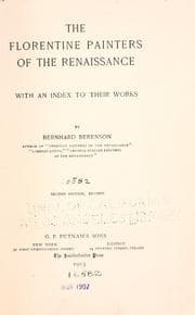 Tapa de The Florentine painters of the renaissance