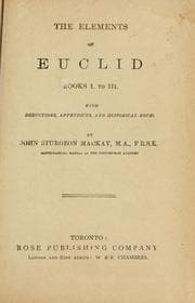 Tapa de The elements of Euclid, books ' to 3, with deductions, appendices, and historical notes