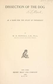 Tapa de Dissection of the dog as a basis for the study of physiology
