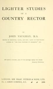 Tapa de Lighter studies of a country rector