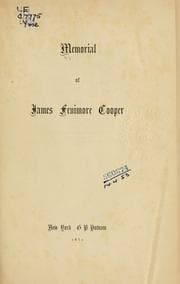Tapa de Memoiral of James Fenimore Cooper