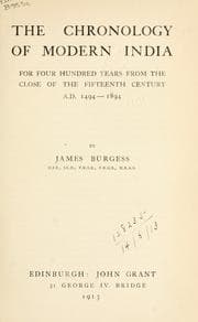 Tapa de The chronology of Modern India