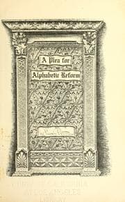 Tapa de A plea for alphabetic reform