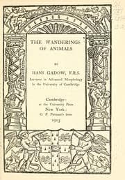 Tapa de The wanderings of animals