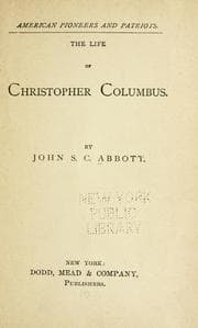Tapa de The life of Christopher Columbus