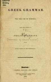 Tapa de Greek grammar for the use of schools