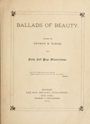 Tapa de Ballads of beauty