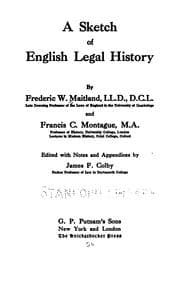 Tapa de A sketch of English legal history