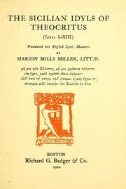 Tapa de The Sicilian idyls of Theocritus (Idyls I-XIII)
