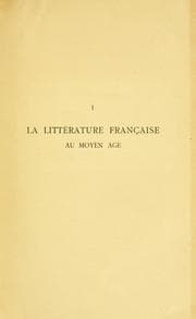 Tapa de Mélanges de littérature française du Moyen Age
