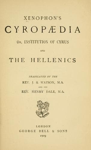 Tapa de Xenophon's Cyropædia
