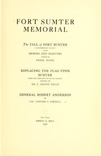 Tapa de Fort Sumter memorial