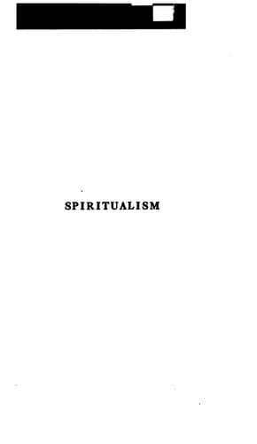 Tapa de Spiritualism