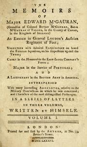 Tapa de The memoirs of Major Edward M'Gauran ..