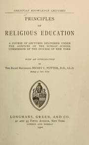 Tapa de Principles of religious education