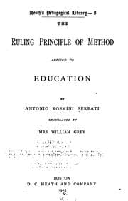 Tapa de The ruling principle of method applied to education