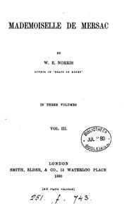 Tapa de Mademoiselle de Mersac