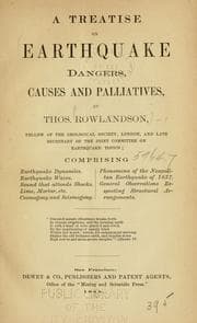 Tapa de A treatise on earthquake dangers, causes and palliatives