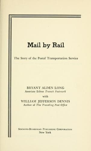 Tapa de Mail by Rail