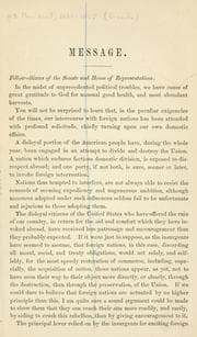 Tapa de Annual message of the President