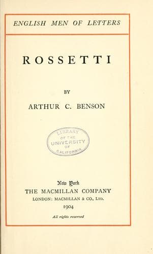 Tapa de Rossetti