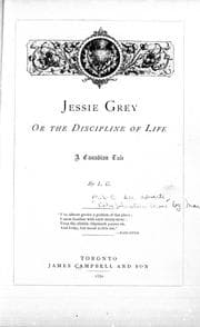 Tapa de Jessie Grey, or The discipline of life