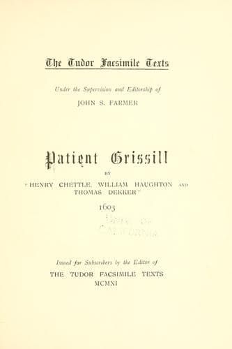 Tapa de Patient Grissill, 1603