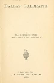 Tapa de Dallas Galbraith
