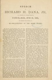 Tapa de Speech of Richard H. Dana, Jr., at a meeting of citizens held in Faneuil Hall