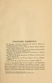 Tapa de Theodore Roosevelt