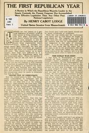 Tapa de The first Republican year