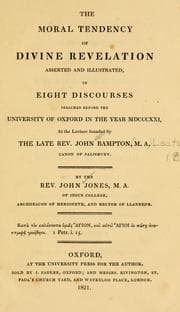 Tapa de The moral tendency of divine revelation asserted and illustrated