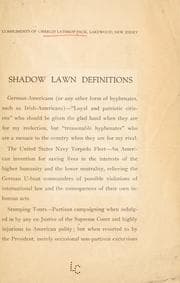 Tapa de Shadow Lawn definitions