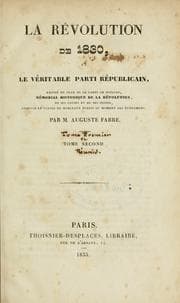 Tapa de La r©Øevolution de 1830 et le v©Øeritable Parti r©Øepublicain