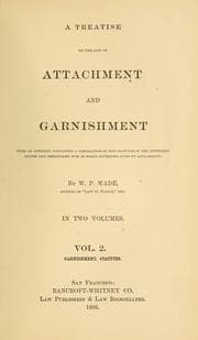 Tapa de A treatise on the law of attachment and garnishment