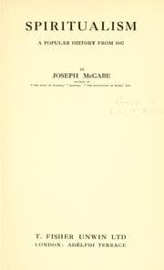 Tapa de Spiritualism; a popular history from 1847