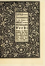 Tapa de Little journeys to the homes of great musicians