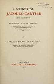 Tapa de A memoir of Jacques Cartier