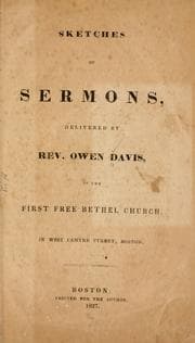 Tapa de Sketches of Sermons...delivered in the First Free Bethel Church..