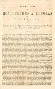 Tapa de Record of Hon. Stephen A. Douglas on the tariff