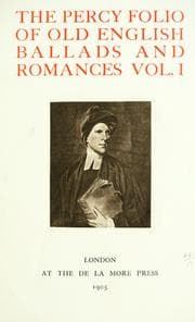 Tapa de Folio of Old English ballads and romances
