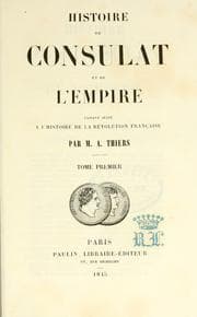 Tapa de Histoire du consulat et de l'empire, faisant suite ©Ła l'Histoire de la r©Øevolution fran©ʻca