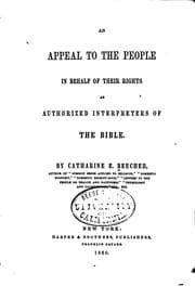 Tapa de An appeal to the people in behalf of their rights as authorized interpreters of the Bible