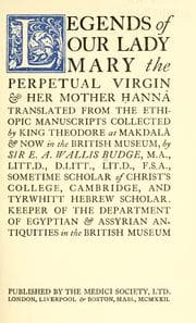 Tapa de Legends of Our Lady Mary the perpetual virgin and her mother Hannâ