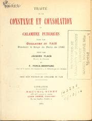 Tapa de Trait©Øe de la constance et consolation ©Łes calamitez publiques, ©Øecrit pendant le si©Łege de Paris de 1590, ©Øedited par Jacques Flach et F. Funck-Bren