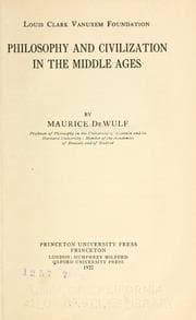 Tapa de Philosophy and civilization in the Middle Ages