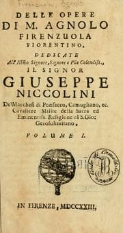 Tapa de Delle opere di m. Agnolo Firenzuola Fiorentno