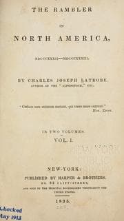 Tapa de The rambler in North America: 1832-1833