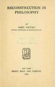Tapa de Reconstruction in philosophy
