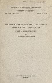 Tapa de English-German literary influences